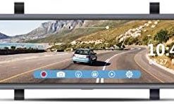 Dash Camera-BOYO VISION-BOYO VTR93M – Vehicle HD Backup Camera/DVR System with 9.35” Rear-View Mirror Monitor- Front and Rear-View Cameras for Car