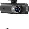 Dash Camera-huangtabr-4K Dash Cam Dual Lens Driving Recorder Car DVR 1080P Rear Lens Camera Built-in Parking Monitoring Black Box(V22S-128GB)