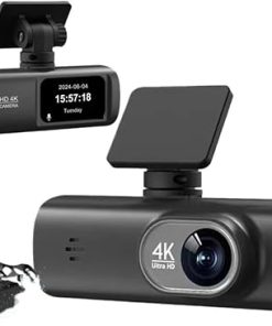 Dash Camera-huangtabr-4K Dash Cam Dual Lens Driving Recorder Car DVR 1080P Rear Lens Camera Built-in Parking Monitoring Black Box(V22S-128GB) 2