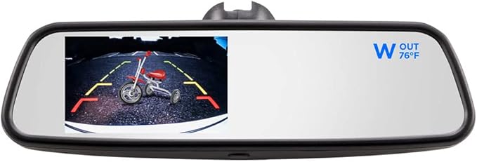 Dash Camera-iBeam-iBeam TE-CTM45 4.5 Inch Compass/Temp Mirror Monitor Dash Camera-iBeam-iBeam TE-CTM45 4.5 Inch Compass/Temp Mirror Monitor