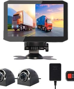 Dash Camera-VSYSTO-VSYSTO Backup Camera- WiFi 7 Inch Monitor GPS HD 1080P Front and Rear Camera Infrared Night Vision Lens Truck Dash Camera for Semi Trailer Van Tractor RV Car