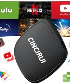 Dash Camera-CINCIRUI-Wireless Carplay Adapter – 4 in 1 Wireless Carplay and Android Auto Adapter Fits Netflix/YouTube/Play Store/Tiktok Carplay Ai Box Streaming Video for OEM Wired CarPlay Android Auto Cars