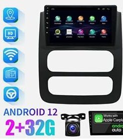 Dash Camera-Saitedudu-Android 13 HD Touch Screen Car Audio Multimedia Receiver w/Carplay Android Auto GPS Radio Navigation AHD Camera- 2+32G Compatible with 2003-2005 RAM 1500 2500 3500 Truck Radio 2
