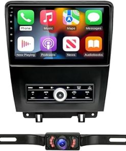 Dash Camera-Ueiooi-10inch Android 13 Car Stereo for Mustang 2010 2011 2012 2013 2014 with Wireless Carplay/Android Auto 2+32G GPS Navigation Radio Player Touch Screen Audio Backup Camera FM BT (Only Fit Manual AC)