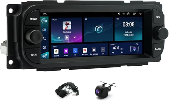 Dash Camera-ikasus-ikasus Android 13.0 Universal Car Radio for Dodge Cherokee Wrangler Chrysler- 6.86inch Touchscreen Car Stereo Audio Built-in iOS Carplay Android Auto 2 Dash Camera-ikasus-ikasus Android 13.0 Universal Car Radio for Dodge Cherokee Wrangler Chrysler- 6.86inch Touchscreen Car Stereo Audio Built-in iOS Carplay Android Auto - Image 2