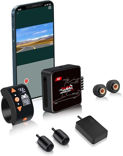 Dash Camera-VSYSTO-VSYSTO Super Mini 2CH Motorbike Dash Cam Q3 for Motorcycle Front & Rear 1080P Video and Audio Recording Camera DVR System with TPMS Parking Mode GPS Tracker Dash Camera-VSYSTO-VSYSTO Super Mini 2CH Motorbike Dash Cam Q3 for Motorcycle Front & Rear 1080P Video and Audio Recording Camera DVR System with TPMS Parking Mode GPS Tracker