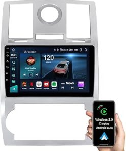 Dash Camera-ASURE-ASURE 9 inch 8core 4+64GB Car Stereo Radio for Chrysler 300 2005-2010-Android 13 System Car in-Dash GPS Navigation Unit with Wireless Carplay