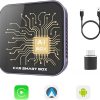 Dash Camera-Unbktom-Wireless Carplay Adapter and Android Auto AI Box Lite for Factory Wired Carplay Cars Android 10.0 Car Smart Box Support Netflix & YouTube & TF Card Plug and Play Low Latency Car Streaming Box