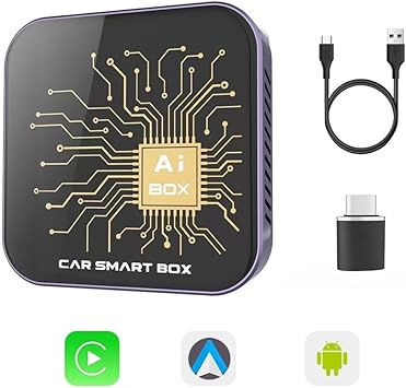 Dash Camera-Unbktom-Wireless Carplay Adapter and Android Auto AI Box Lite for Factory Wired Carplay Cars Android 10.0 Car Smart Box Support Netflix & YouTube & TF Card Plug and Play Low Latency Car Streaming Box Dash Camera-Unbktom-Wireless Carplay Adapter and Android Auto AI Box Lite for Factory Wired Carplay Cars Android 10.0 Car Smart Box Support Netflix & YouTube & TF Card Plug and Play Low Latency Car Streaming Box