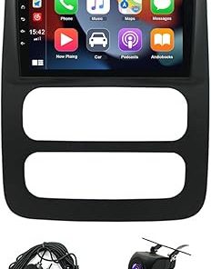 Dash Camera-Saitedudu-Android 13 HD Touch Screen Car Audio Multimedia Receiver w/Carplay Android Auto GPS Radio Navigation AHD Camera- 2+32G Compatible with 2003-2005 RAM 1500 2500 3500 Truck Radio