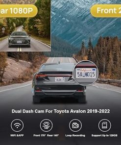 Dash Camera-FITCAMX-Fitcamx Front 2K and Rear 1080P Dash Cam Suitable for Toyota Avalon 2019 2020 2021 2022 Limited Touring XLE TRD XSE- OEM Style 2
