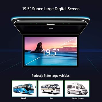 Dash Camera-XTRONS-XTRONS 19.5 Inch Car Overhead Player 16:9 Wide Screen 1080P Video Car Roof Mount Monitor Ultra-Thin Flip Down Car Monitor Support HDMI USB Stereo Speakers- with 2PCS Black IR Headphones 2 Dash Camera-XTRONS-XTRONS 19.5 Inch Car Overhead Player 16:9 Wide Screen 1080P Video Car Roof Mount Monitor Ultra-Thin Flip Down Car Monitor Support HDMI USB Stereo Speakers- with 2PCS Black IR Headphones - Image 2