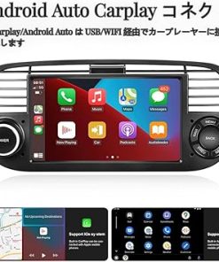 Dash Camera-Polarlander-Android 9 Bluetooth RDS Car Stereo Compatible for Fiat 500 (2007-2015) Wireless Carplay Android Auto 7″ Car Radio with Sat Navi/WiFi/FM/USB/DVR/Mirror Link for Android/iOS 2