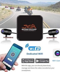 Dash Camera-VSYSTO-VSYSTO WiFi Motorcycle Dash Cam- 2 Channels 130° Wide Angle Lens Starlight Night Vision Front & Rear HD 1080P Camera Motorbike DVR System 2