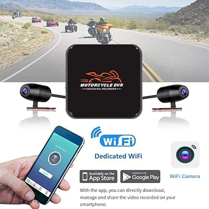 Dash Camera-VSYSTO-VSYSTO WiFi Motorcycle Dash Cam- 2 Channels 130° Wide Angle Lens Starlight Night Vision Front & Rear HD 1080P Camera Motorbike DVR System 2 Dash Camera-VSYSTO-VSYSTO WiFi Motorcycle Dash Cam- 2 Channels 130° Wide Angle Lens Starlight Night Vision Front & Rear HD 1080P Camera Motorbike DVR System - Image 2