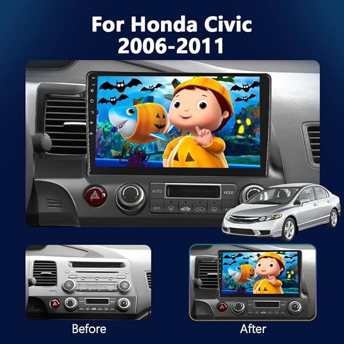 Dash Camera-podofo-Podofo for Honda Civic 2006 2007 2008 2009 2010 2011 Android Car Stereo Radio Dash Kit 10.1″ Touchscreen Bluetooth Car Audio Receivers with GPS Navigation WiFi Mirror Link Airplay FM/RDS Backup Camera 2 Dash Camera-podofo-Podofo for Honda Civic 2006 2007 2008 2009 2010 2011 Android Car Stereo Radio Dash Kit 10.1" Touchscreen Bluetooth Car Audio Receivers with GPS Navigation WiFi Mirror Link Airplay FM/RDS Backup Camera - Image 2