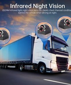 Dash Camera-VSYSTO-VSYSTO 4CH Backup Camera- 7.0” Monitor Truck Dash Cam Vehicle DVR Front & Sides & Rear VGA Camera for Semi Trailer Truck Van Tractor RV with Infrared Night Vision Lens 2