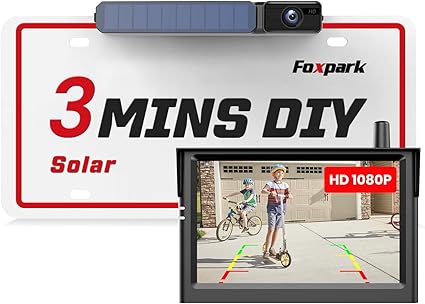 Dash Camera-Foxpark-Solar Wireless Backup Camera HD 1080P 5″ Monitor: 3 Mins DIY Installation- IP69K Waterproof Back Up Camera Systems Dash Camera-Foxpark-Solar Wireless Backup Camera HD 1080P 5" Monitor: 3 Mins DIY Installation- IP69K Waterproof Back Up Camera Systems
