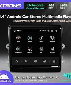Dash Camera-XTRONS-XTRONS 8.4 Inch Android 14 Car Stereo for Porsche 911/Cayman/Boxster with Optical Fiber Decoder- IPS Touch Screen 4GB+64GB Global 4G LTE Car Radio GPS Navigation Support Wireless Car Play Android Auto 2
