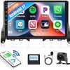 Dash Camera-CAMECHO-Car Stereo Radio with Wireless Apple CarPlay Android Auto for Mercedes Benz C-Class 2007-2011 W204 9” Android 11 Touch Screen Bluetooth Car Radio with GPS Navigation HiFi FM AHD Backup Camera [1+32GB]