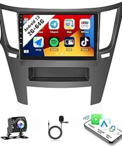 Dash Camera-SIXWIN-SIXWIN 2G+64G Android Car Stereo for Subaru Legacy Outback 2010-2016 with CarPlay Android Auto Mirror Link 9 Inch Touchscreen with Bluetooth GPS Navigation WiFi HiFi FM Backup Camera MIC
