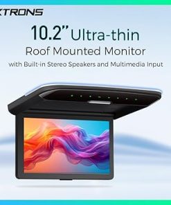 Dash Camera-XTRONS-XTRONS 10.2 Inch Car Overhead Player 1280 * 720 IPS Screen Car Roof Mounted Flip Down Car TV Support HDMI- USB 2