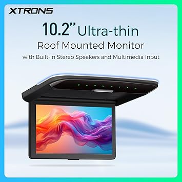 Dash Camera-XTRONS-XTRONS 10.2 Inch Car Overhead Player 1280 * 720 IPS Screen Car Roof Mounted Flip Down Car TV Support HDMI- USB 2 Dash Camera-XTRONS-XTRONS 10.2 Inch Car Overhead Player 1280 * 720 IPS Screen Car Roof Mounted Flip Down Car TV Support HDMI- USB - Image 2