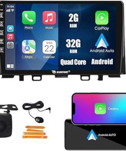 Dash Camera-KUNFINE-Kunfine Car CarPlay Android Auto Navigation Stereo GPS Radio Reverse Camera Display 9″ IPS Touchscreen Headunit Tablet Pad Media Player for Kia Rio 2017-2020- if Applicable Quad Core 2G+32G
