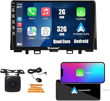 Dash Camera-KUNFINE-Kunfine Car CarPlay Android Auto Navigation Stereo GPS Radio Reverse Camera Display 9″ IPS Touchscreen Headunit Tablet Pad Media Player for Kia Rio 2017-2020- if Applicable Quad Core 2G+32G Dash Camera-KUNFINE-Kunfine Car CarPlay Android Auto Navigation Stereo GPS Radio Reverse Camera Display 9" IPS Touchscreen Headunit Tablet Pad Media Player for Kia Rio 2017-2020- if Applicable Quad Core 2G+32G