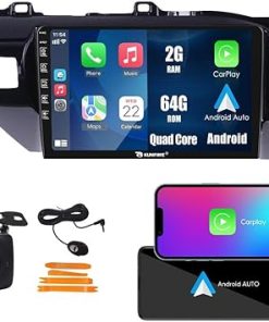 Dash Camera-KUNFINE-Kunfine Car CarPlay Android Auto Navigation Stereo GPS Radio Reverse Camera Display 10″ IPS Touchscreen Headunit Tablet Pad Media Player for Toyota Hilux 2015-2020 RHD- if Applicable Quad Core 2G+64G