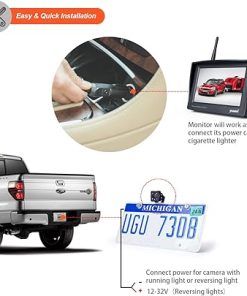 Dash Camera-yuwei-Wireless Backup Camera System with 4.3 inch Split Screen- IP69K Waterproof Wireless Rear View Camera with Night Vision 2