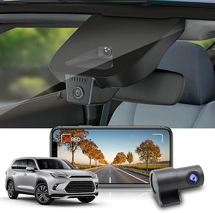 Dash Camera-FITCAMX-Fitcamx Front 4K+Rear 1080P Dash Cam for 2024 2025 Toyota Grand Highlander XLE Limited Platinum (AS10)- OEM Look 3 Dash Camera-FITCAMX-Fitcamx Front 4K+Rear 1080P Dash Cam for 2024 2025 Toyota Grand Highlander XLE Limited Platinum (AS10)- OEM Look - Image 3