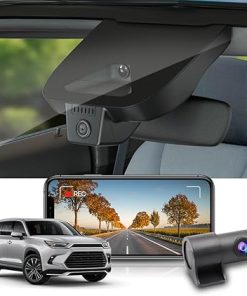 Dash Camera-FITCAMX-Fitcamx Front 4K+Rear 1080P Dash Cam for 2024 2025 Toyota Grand Highlander XLE Limited Platinum (AS10)- OEM Look