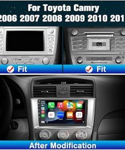 Dash Camera-j Junsun-Android 13 Car Radio Stereo for Toyota Camry 2006 2007 2008 2009 2010 2011 Wireless CarPlay Andriod Auto 2G+64G with SWC WiFi GPS Navigation DSP BT FM with Backup Camera 2