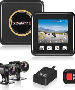 Dash Camera-VSYSTO-VSYSTO B6D Motorcycle Dash Cam Dual 1080p Sony Starvis Waterproof Motorbike Camera Recorder DVR with Front and Rear 150° Wide Angle Lens- WiFi GPS HDR Night Vision G-Sensor Loop Recording Enabled Dash Camera-VSYSTO-VSYSTO B6D Motorcycle Dash Cam Dual 1080p Sony Starvis Waterproof Motorbike Camera Recorder DVR with Front and Rear 150° Wide Angle Lens- WiFi GPS HDR Night Vision G-Sensor Loop Recording Enabled