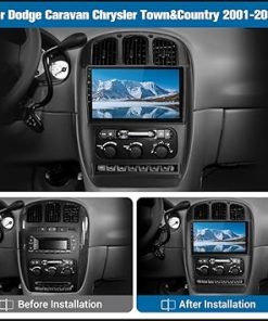 Dash Camera-j Junsun-2+64GB 10.1 inch Touchscreen Car Radio Stereo for Dodge Caravan Chrysler Town&Country 2001-2007 Android 12 CarPlay Android Auto Bluetooth DSP with GPS Navigation 2