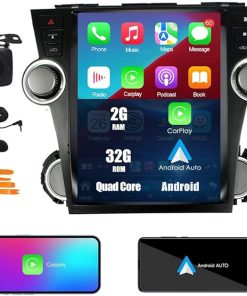 Dash Camera-KUNFINE-Kunfine Tesla Style Car CarPlay Android Auto Navigation Stereo GPS Radio Reverse Camera 12.1″ IPS Touchscreen Headunit Tablet Media Player for Toyota Highlander 07-14- if Applicable Quad Core 2G+32G