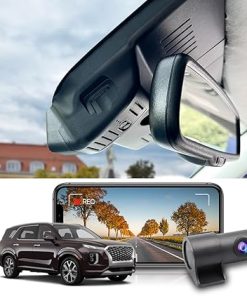 Dash Camera-FITCAMX-Fitcamx 2K Dual Dash Cam for 2020-2022 Hyundai Palisade Limited SE SEL Calligraphy (Part No#S8000)- OEM Look