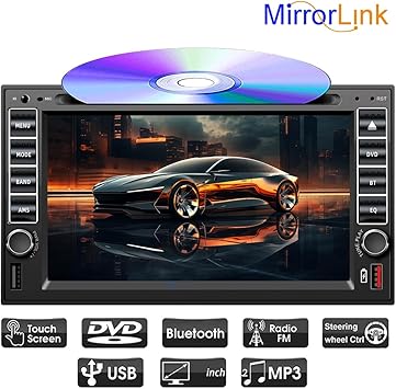 Dash Camera-Eaglerich-Car Radio with DVD/CD Player 6.5Inch HD Touch Screen Mirrorlink Car Stereo Bluetooth Handsfree USB SD AUX FM Support Steering Wheel Control Autoradio 2 Dash Camera-Eaglerich-Car Radio with DVD/CD Player 6.5Inch HD Touch Screen Mirrorlink Car Stereo Bluetooth Handsfree USB SD AUX FM Support Steering Wheel Control Autoradio - Image 2