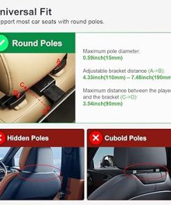 Dash Camera-XTRONS-XTRONS 14 Inch 4K Video Player – 4G+64G Android 11 Car TV Headrest Monitor Tablet for Back Seat with Wi-Fi and Bluetooth- 90° Rotatable IPS Touch Screen Support HDMI/Mirror Link/Gravity Sensing (2PCS) 2