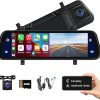 Dash Camera-Aprilboy-4K Mirror Dash Cam with IMX415- 12 Inch Smart Rear View Mirror Camera with WiFi 4