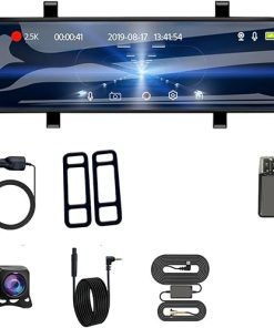 Dash Camera-ZYKHPSYA-Car DVR Mirror 10 Inch Car Video Recorder 1080P Rearview Camera Support GPS Night Vision Auto Record Dashcam Dual Lens (Color : with 6M RCC-BL- Size : NO)