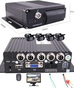 Dash Camera-JOINLGO-JOINLGO 4-CH 1080P AHD Car Camera System Mobile Vehicle Car DVR Loop Real-time Video Recording 4Pcs 2.0MP HD Waterproof IR Rear Back Side View Car Cameras 7 inches VGA Monitor for Truck Bus RV 2