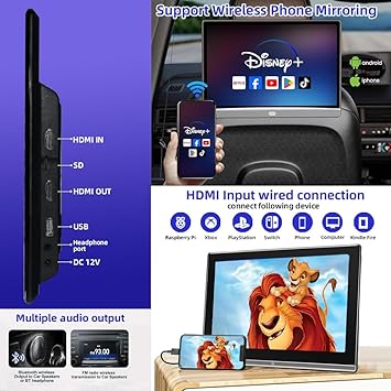 Dash Camera-Bsldtor-14 Inch Android12 4K Headrest Video Player with USB- Hdmi in/Out 3 Dash Camera-Bsldtor-14 Inch Android12 4K Headrest Video Player with USB- Hdmi in/Out - Image 3