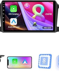 Dash Camera-Mofizarex-8 Core (4GB+32GB) Car Stereo Upgrade Radio for Toyota RAV4 2013-2018-Android 13 10.2inch GPS Navigation with Wireless Carplay Android Auto Support AM FM RSD Bluetooth 5.0