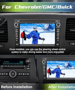 Dash Camera-EagleNav-Android 13 [2G+64G] Car Radio for GMC Sierra Yukon Chevrolet Buick Chevy Silverado-7 Inch Touch Screen Stereo with GPS SWC Wireless Apple CarPlay Android Auto with Rear Camera 2