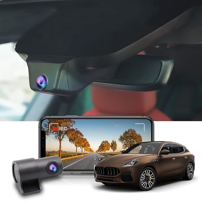 Dash Camera-FITCAMX-Fitcamx Front 2160P+Rear 1080P Dash Cam for 2023 Maserati Grecale GT Modena Trofeo- Integrated OEM Look Dash Camera-FITCAMX-Fitcamx Front 2160P+Rear 1080P Dash Cam for 2023 Maserati Grecale GT Modena Trofeo- Integrated OEM Look