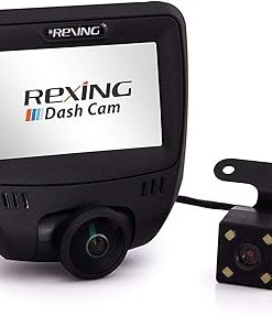 Dash Camera-REXING-Rexing V360 360 Degree Wide Angle Dual Channel Dashboard Camera Recorder Car Dash Cam with Rear Camera- G-Sensor