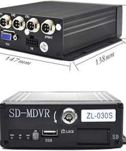 Dash Camera-Padarsey-Padarsey 4 Channel 720P SD AHD HD Mobile Vehicle Car Dvr MDVR Real-time Video Recorder Kit with 4 Waterproof Side Rear Back View Night Vision Car Cameras 7 inches VGA Car Monitor for Truck Bus RV 2