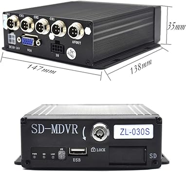 Dash Camera-Padarsey-Padarsey 4 Channel 720P SD AHD HD Mobile Vehicle Car Dvr MDVR Real-time Video Recorder Kit with 4 Waterproof Side Rear Back View Night Vision Car Cameras 7 inches VGA Car Monitor for Truck Bus RV 2 Dash Camera-Padarsey-Padarsey 4 Channel 720P SD AHD HD Mobile Vehicle Car Dvr MDVR Real-time Video Recorder Kit with 4 Waterproof Side Rear Back View Night Vision Car Cameras 7 inches VGA Car Monitor for Truck Bus RV - Image 2